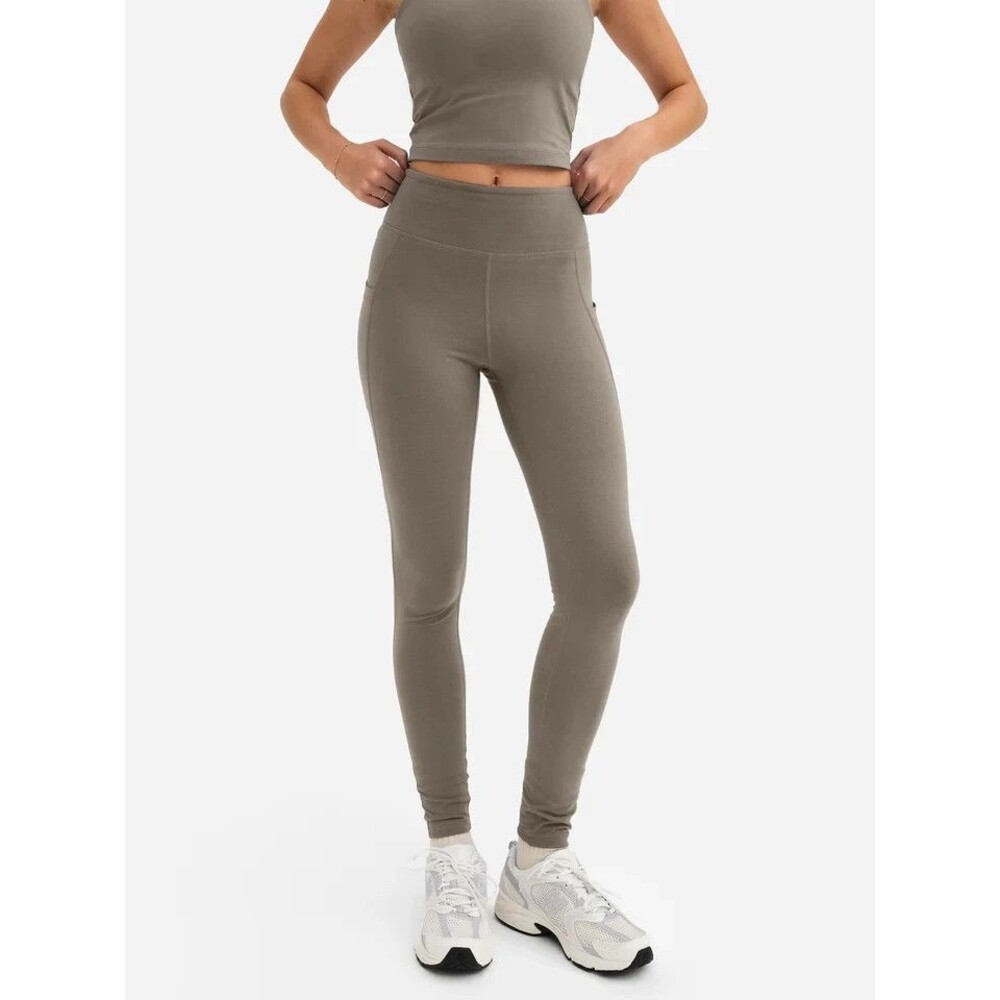 MATE THE LABEL ORGANIC COTTON STRETCH FULL LENGTH POCKET PEBBLE LEGGINGS XL NWOT